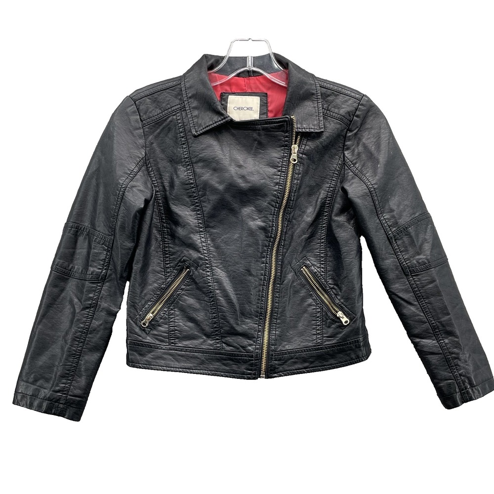 Cherokee Vegan Leather Vest Youth Unisex Med Motorcycle Biker Grunge 90's Retro